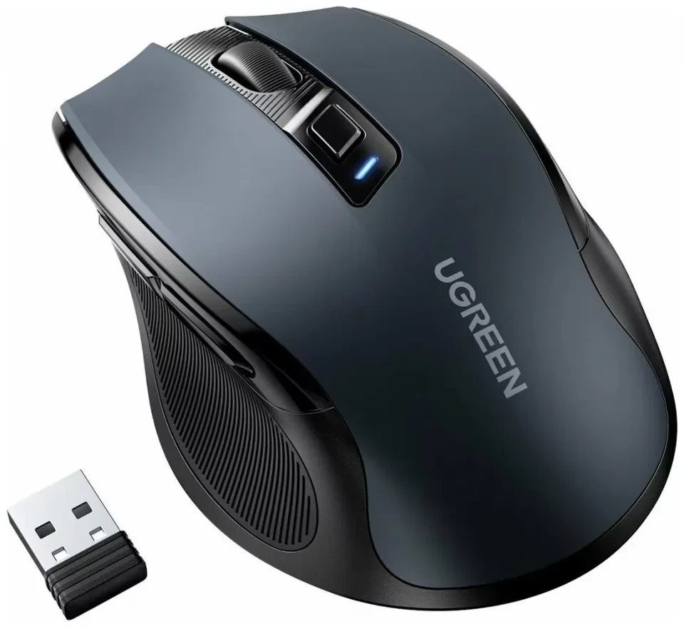 Ugreen MU006 Ergonomic 2.4G Wireless Mouse, schwarz, USB