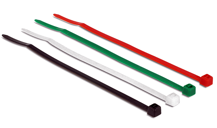 DeLock Kabelbinder farbig, 100 Stück, 10cm - 18625