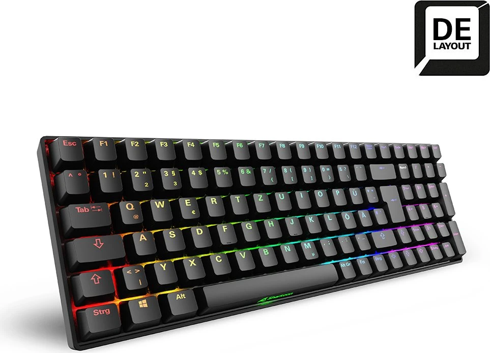 Sharkoon Skiller SGK50 S2, schwarz, LEDs RGB, hot-swap, Gateron BROWN, USB, DE