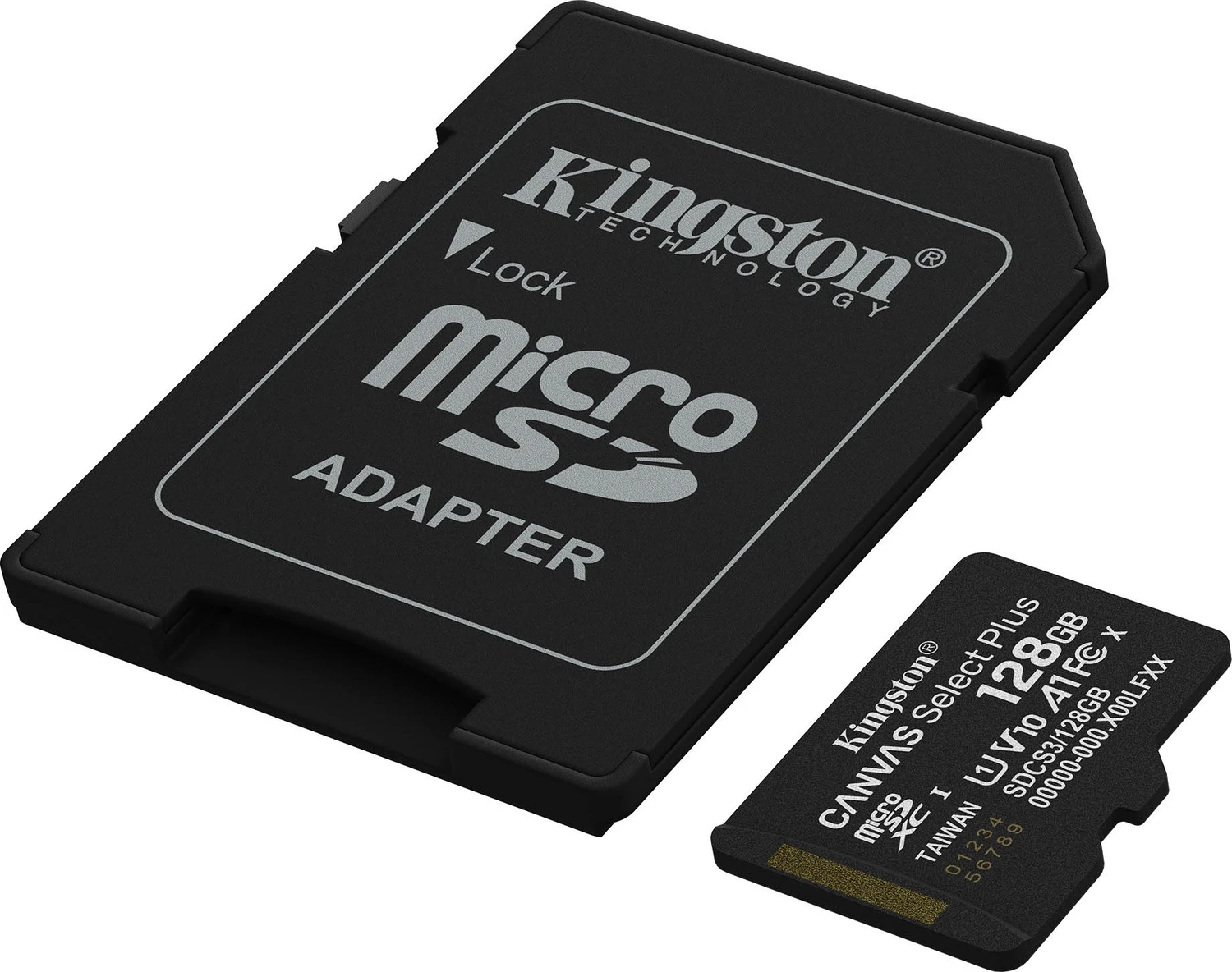 Kingston Canvas Select Plus Gen3 R150 microSDXC 128GB Kit, UHS-I U1, A1, Class 10