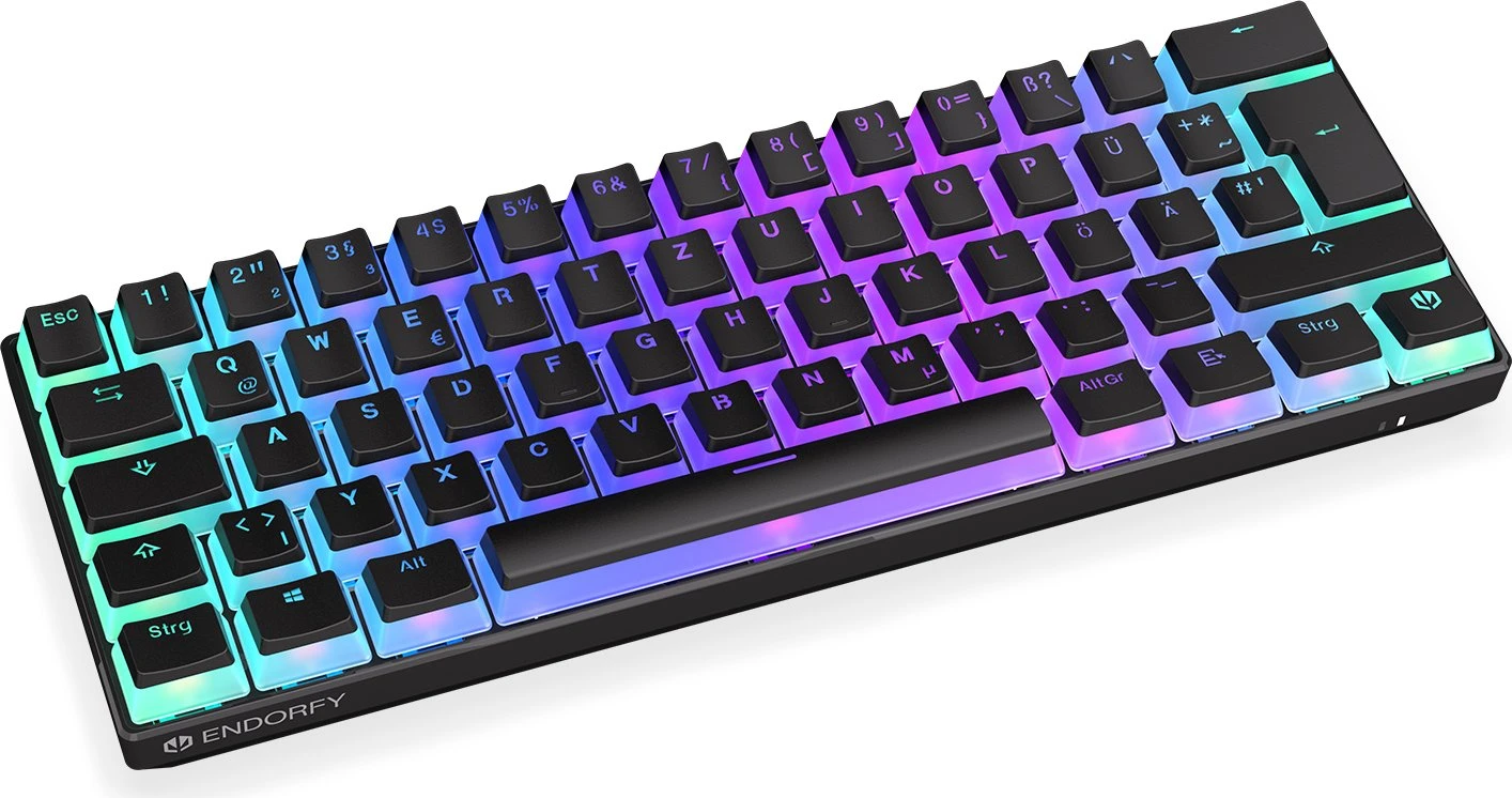 Endorfy Thock Compact Wireless Pudding, PBT, LEDs RGB, hot-swap, Kailh Box RED, USB/Bluetooth, DE