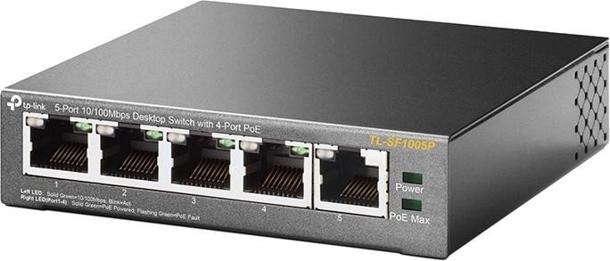 TP-Link TL-SF1000 Desktop Switch, 5x RJ-45, 60W PoE - TL-SF1005P