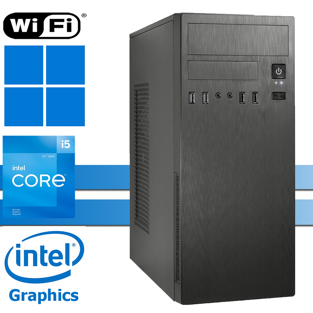 X-Power PC│Intel i5-12400│16GB RAM DDR4│256GB SSD NVMe│ohne HDD│IT-2812│WiFi│Windows 11 Pro