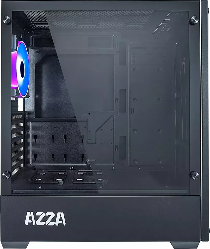 AZZA Apollo 430 DF2, schwarz, Glasfenster CSAZ-430B-DF2