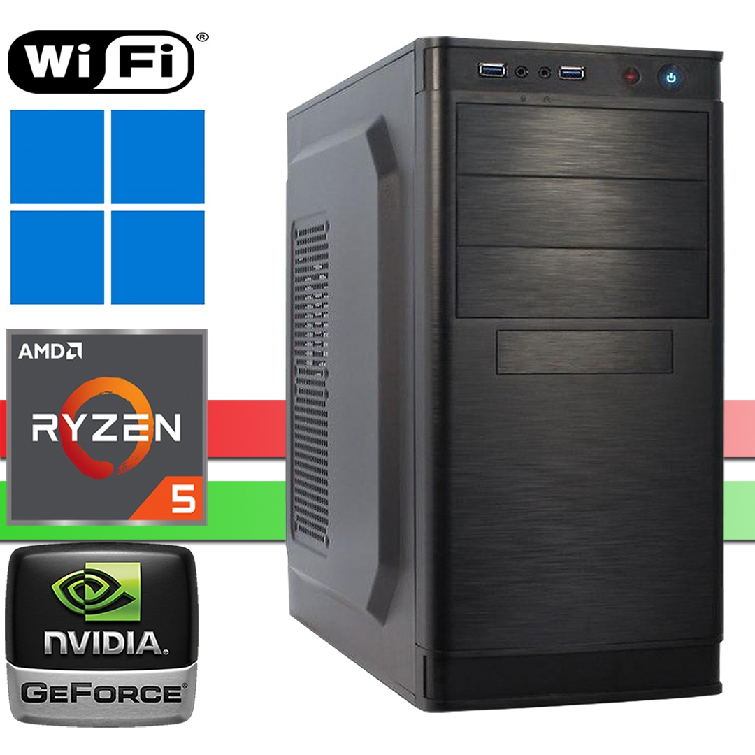 X-Power PC | AMD Ryzen5 5500 | 16GB RAM DDR4 | 256GB SSD NVMe | ohne HDD | Nvidia GT730 | IT-5905 | WiFi | Windows 11 Pro