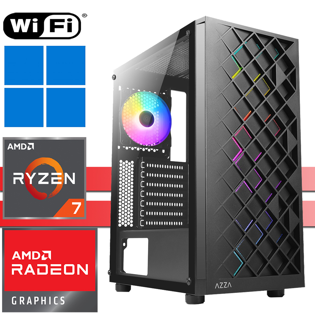 X-Gaming PC | AMD Ryzen 7 5700G | 64GB RAM DDR4 | 2000GB SSD NVMe | 4000GB HDD | WiFi | Spectra Black | Windows 11 Pro