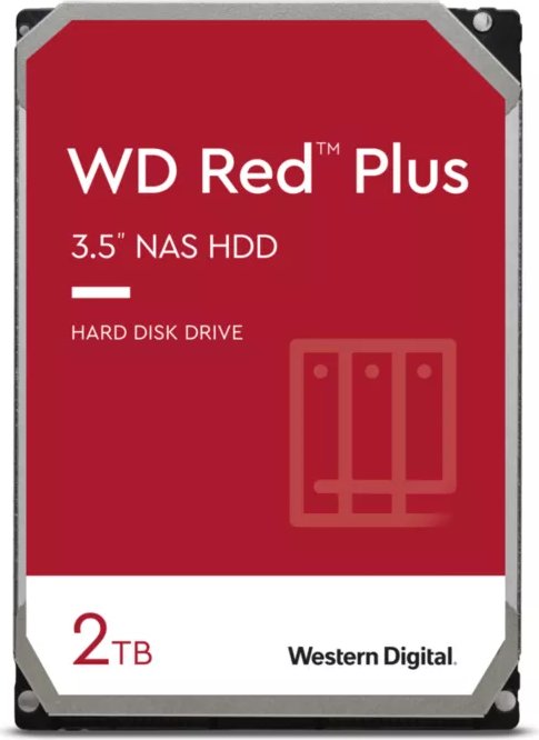 2000 GB Western Digital Red Plus WD20EFZX, SATA 6Gb/s