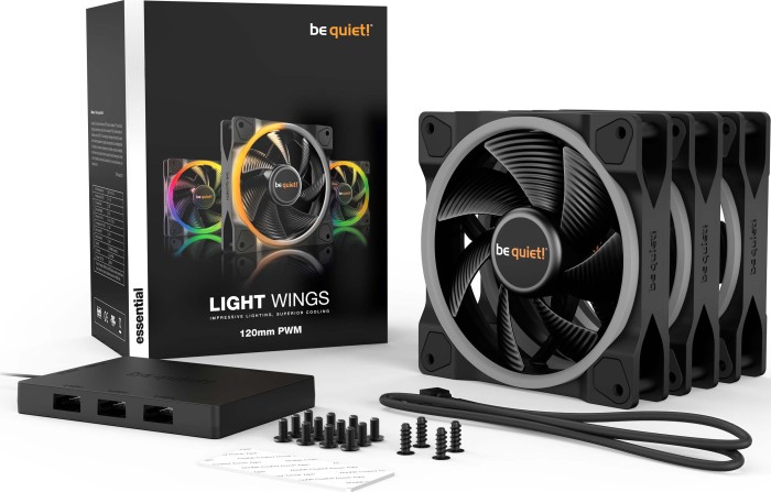 120mm be quiet! Light Wings PWM, 3er-Pack, LED-Steuerung