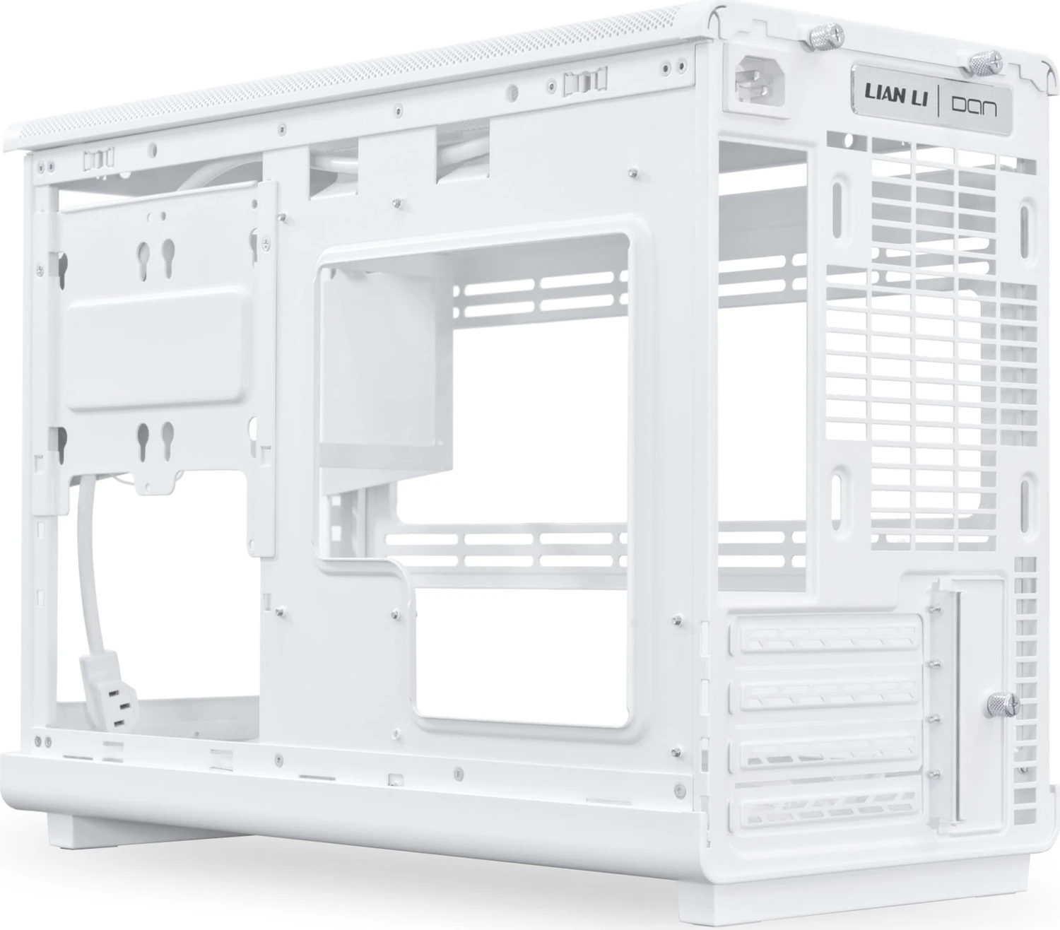 Lian Li DAN Cases A3-mATX White Wood Edition, Glasfenster