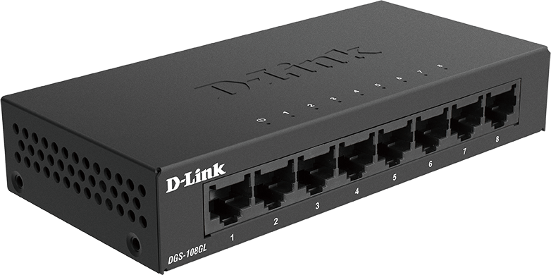 D-Link DGS-100 Desktop Gigabit Switch, 8x RJ-45 - DGS-108GL