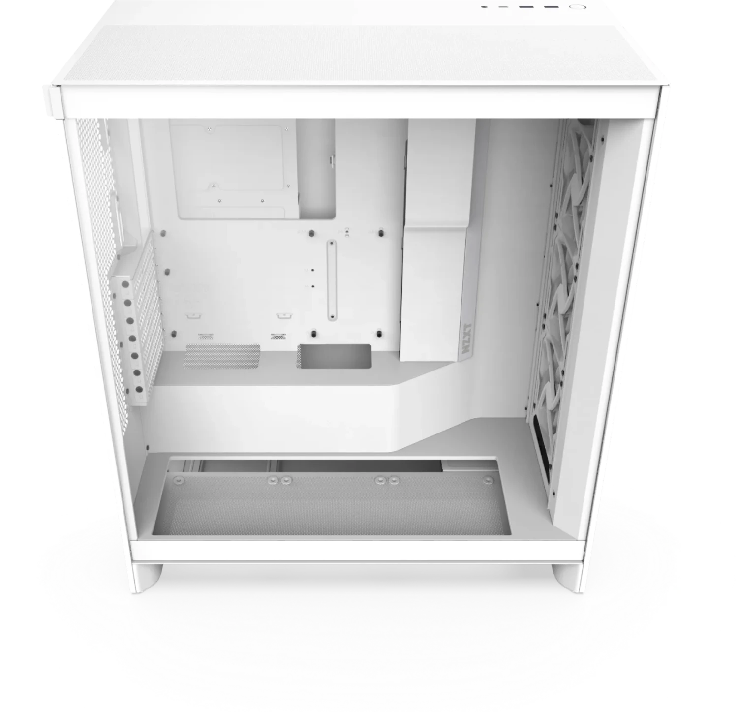 NZXT H7 Flow Matte White, Glasfenster