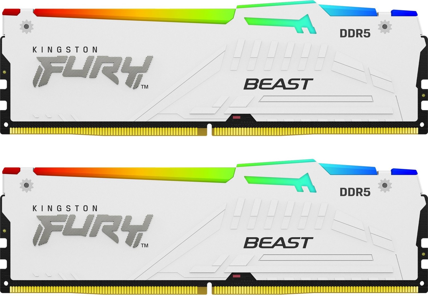 32GB Kingston FURY Beast RGB weiß DIMM Kit, DDR5-6000, XMP/EXPO - KF560C30BWEAK2-32