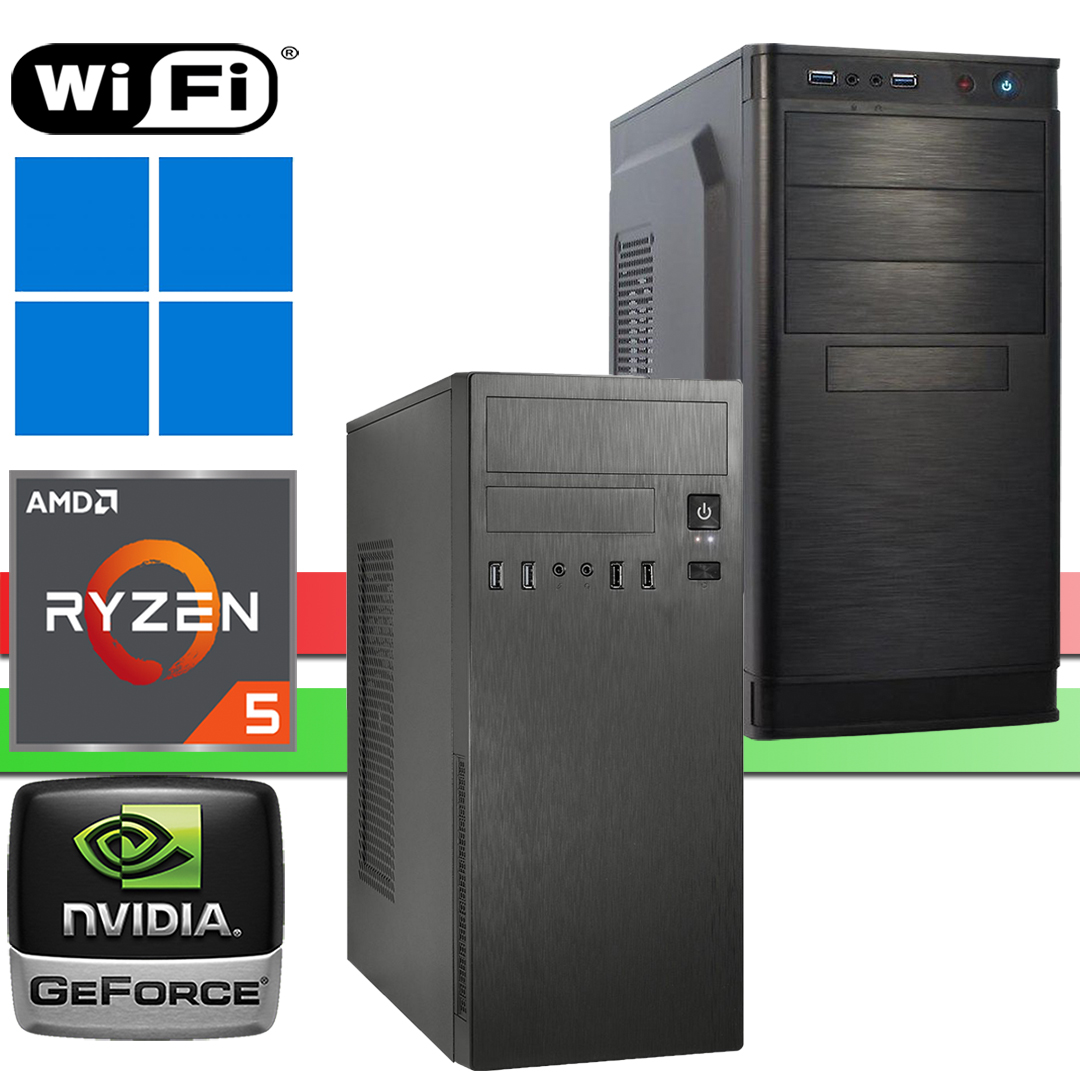 X-Power PC | AMD Ryzen5 5500 | 16GB RAM DDR4 | 256GB SSD NVMe | ohne HDD | Nvidia GT730 | IT-2812 | WiFi | Windows 11 Pro