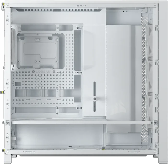 CORSAIR FRAME 5000D RS – weißes PC-Gehäuse mit Glasfenster und 4× RS140