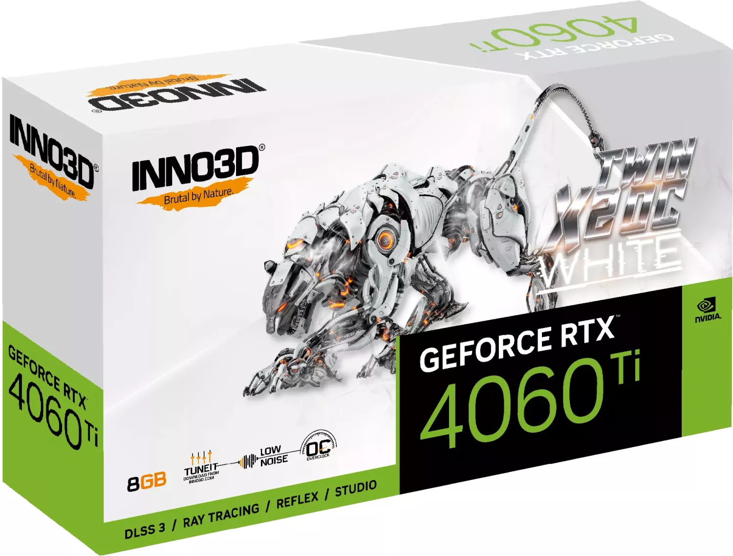 INNO3D GeForce RTX 4060 Ti Twin X2 OC White, 8GB GDDR6, HDMI, 3x DP