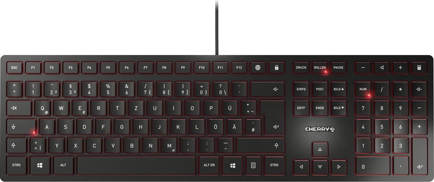 Cherry KC 6000 Slim schwarz, USB, DE