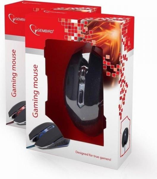 Gembird Gaming Mouse 001 schwarz/rot, USB