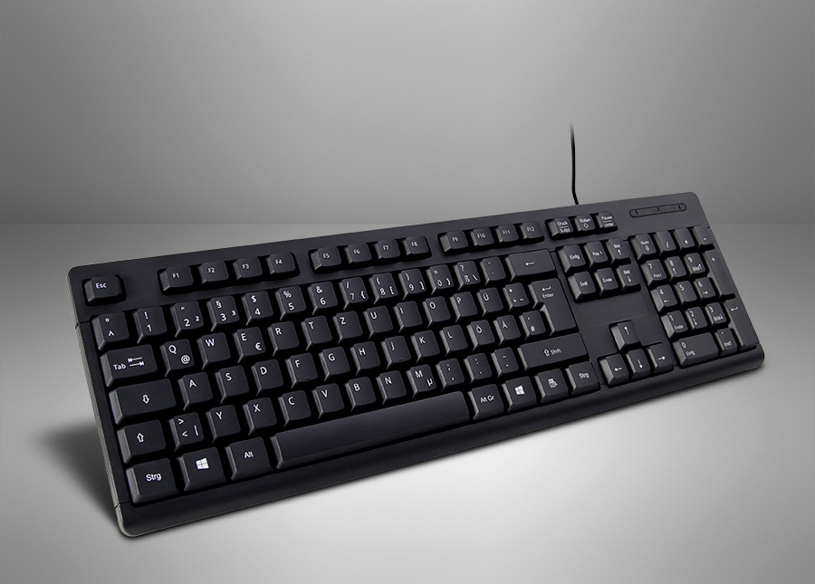 Inter-Tech K-118, Tastatur schwarz, USB