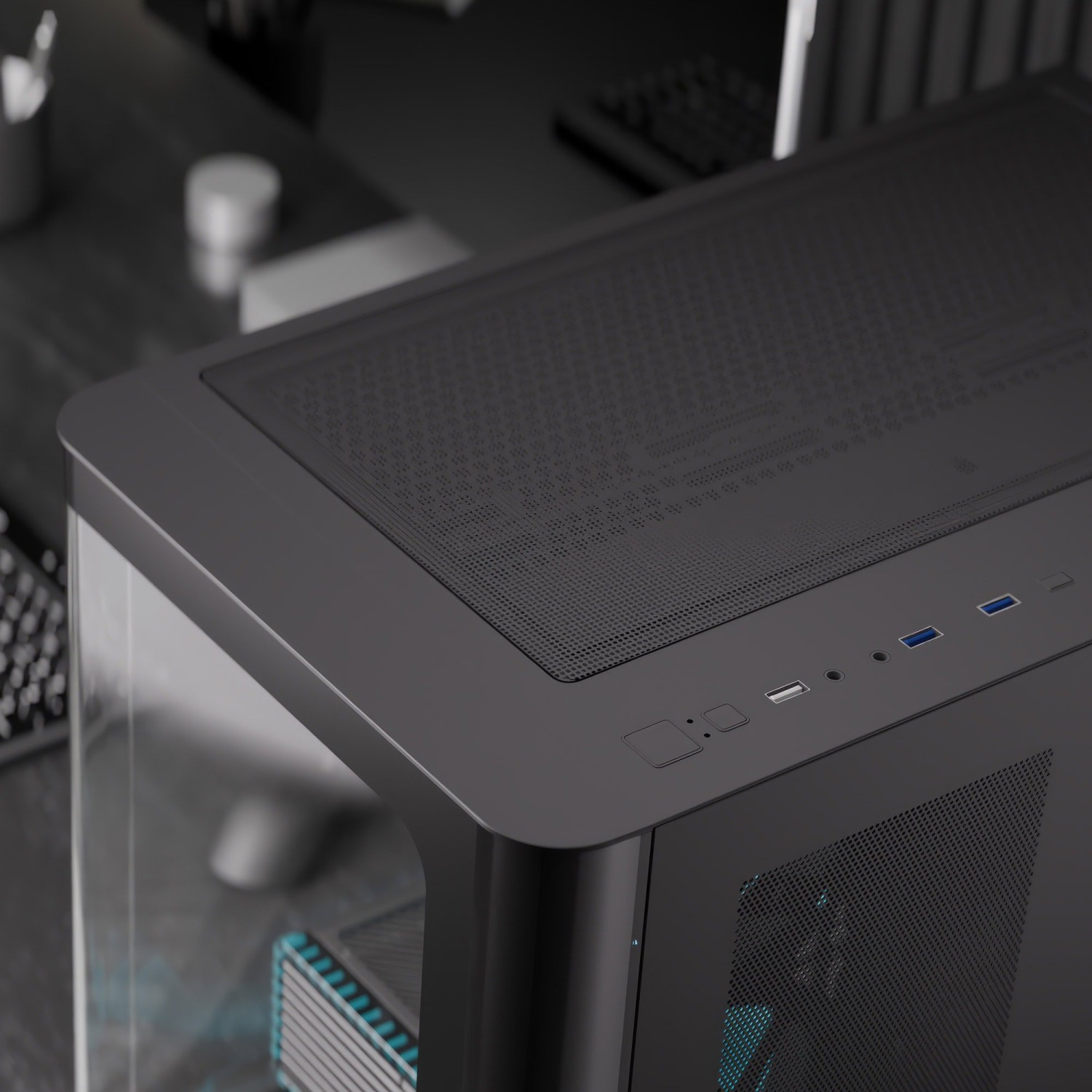 AeroCool P500C Black, Glasfenster