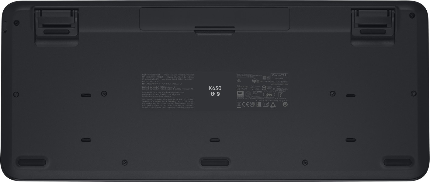 Logitech Signature K650 Comfort, Graphite, Logi Bolt, USB/Bluetooth, DE