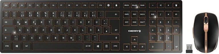 Cherry DW 9100 Slim schwarz/bronze, USB/Bluetooth, DE