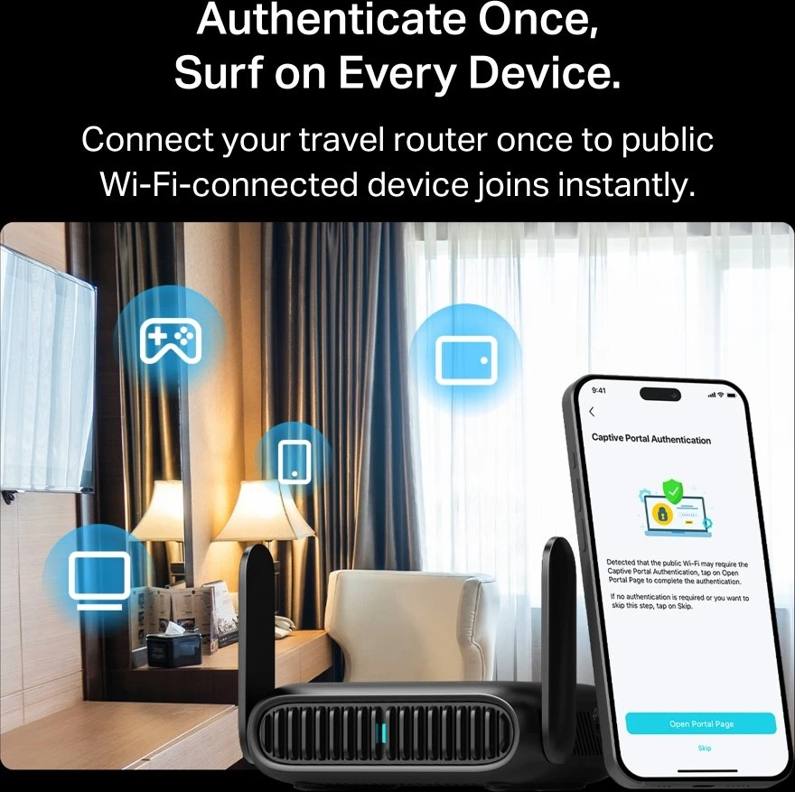 TP-Link Roam TL-WR1512X AX1500 Wi-Fi 6 Reiserouter – Schnelles WLAN für unterwegs